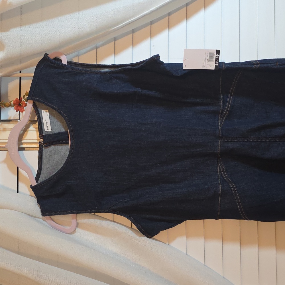 NINE WEST Navy Blue Sleeveless Dress - Picture 6 of 11